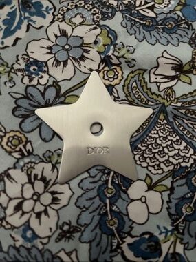Dior Brushed Silver Star Accent
